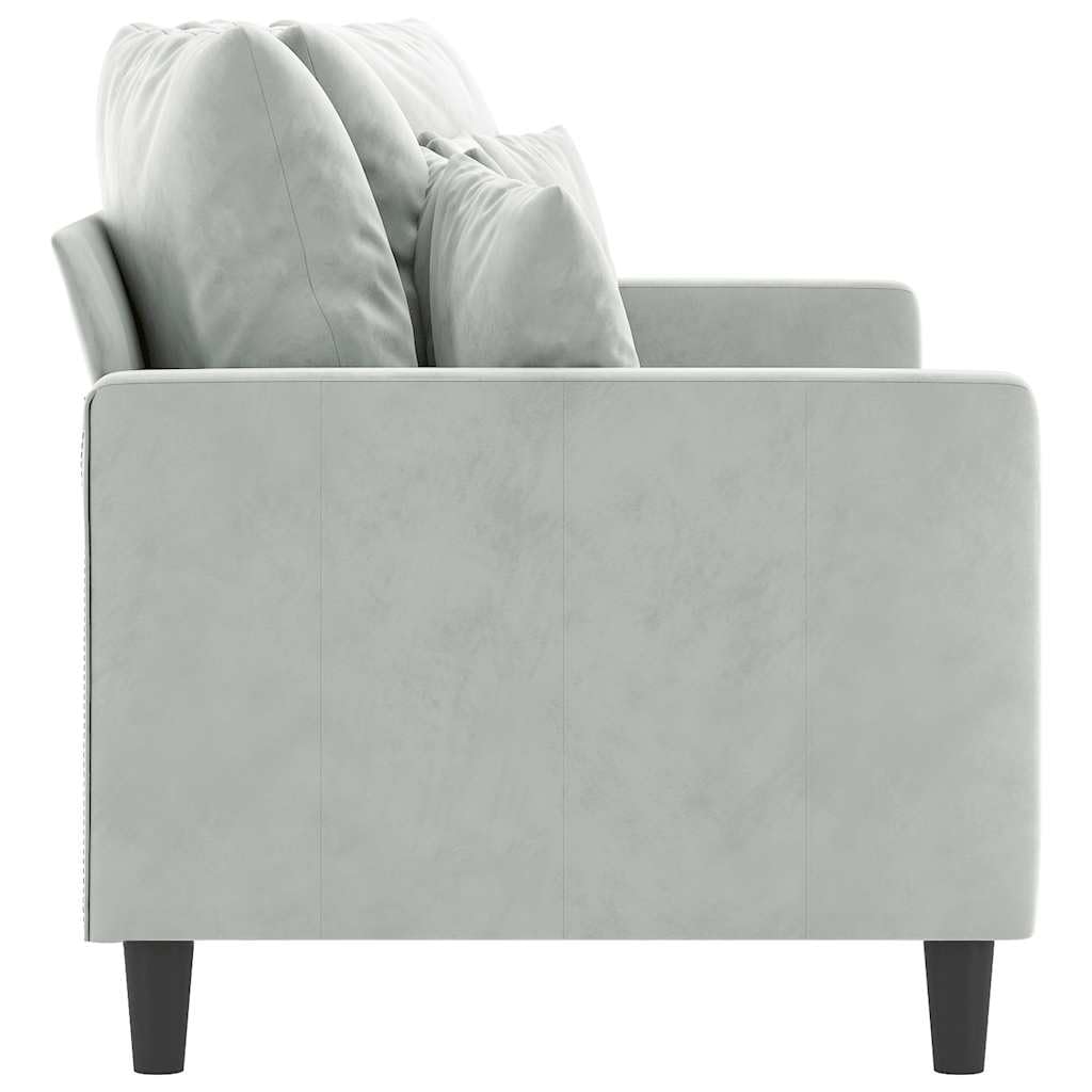 2 Seater Velvet Sofa Light Gray U216095