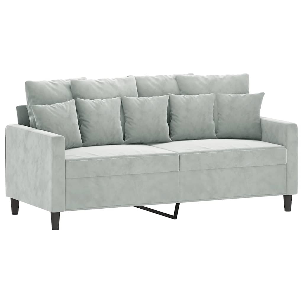 2 Seater Velvet Sofa Light Gray U216095
