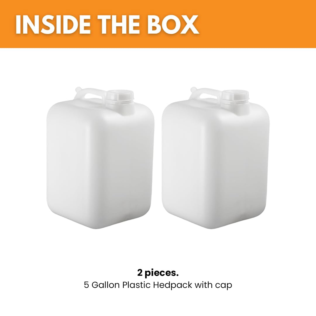 5 Gallon White Water Container I3507