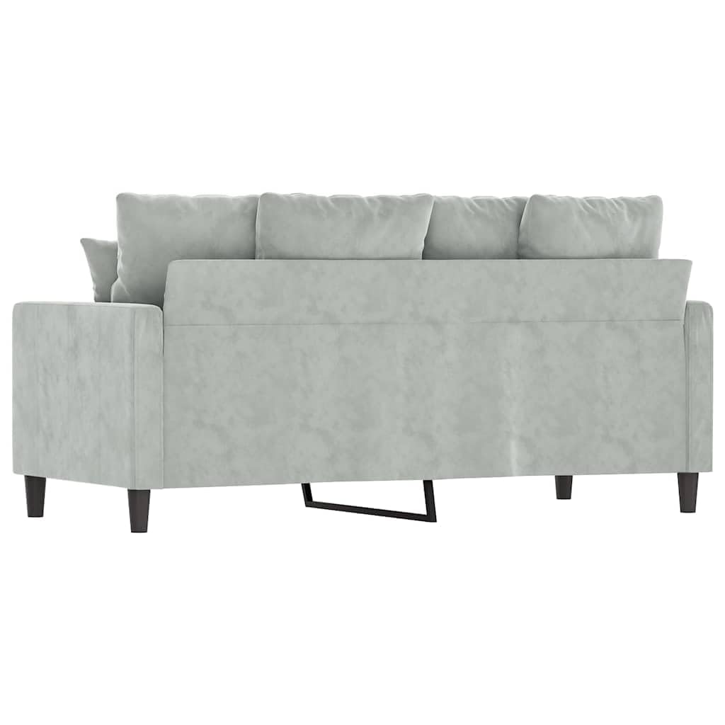 2 Seater Velvet Sofa Light Gray U216095