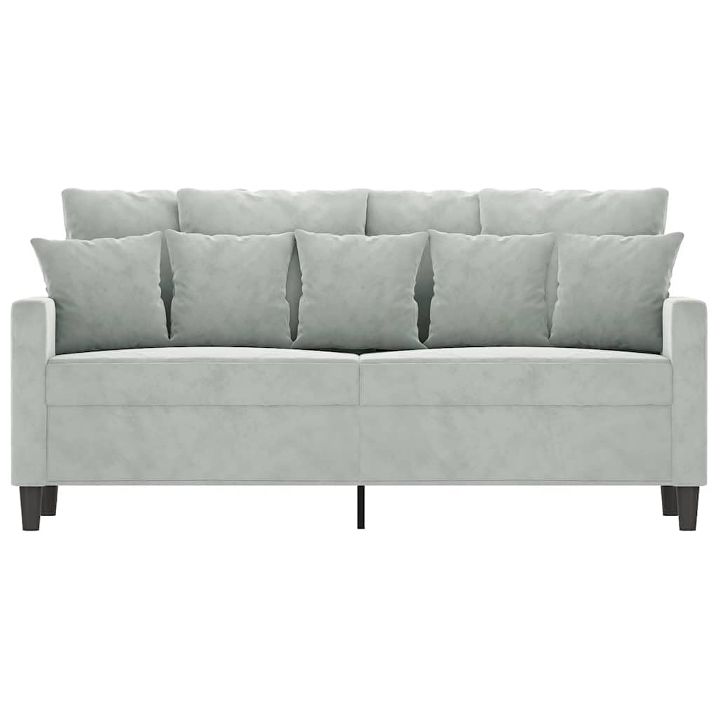 2 Seater Velvet Sofa Light Gray U216095
