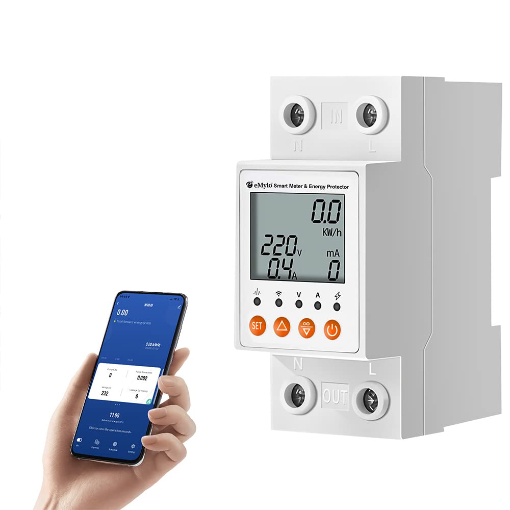 63A Single-Phase WiFi Energy Meter with LCD E2769