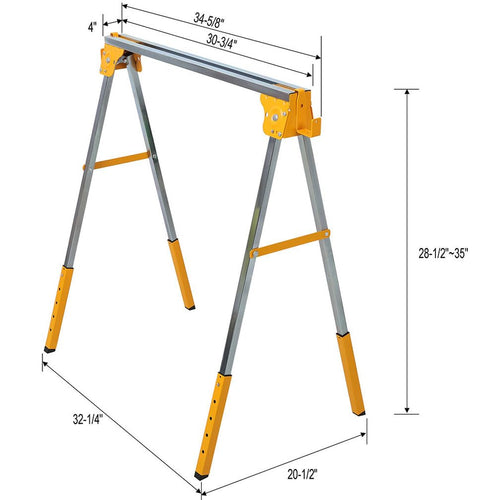 2 Pack Adjustable Steel Saw Horses G325983