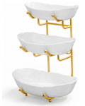 3 Tier Ceramic Fruit Bowl with Stand E984823