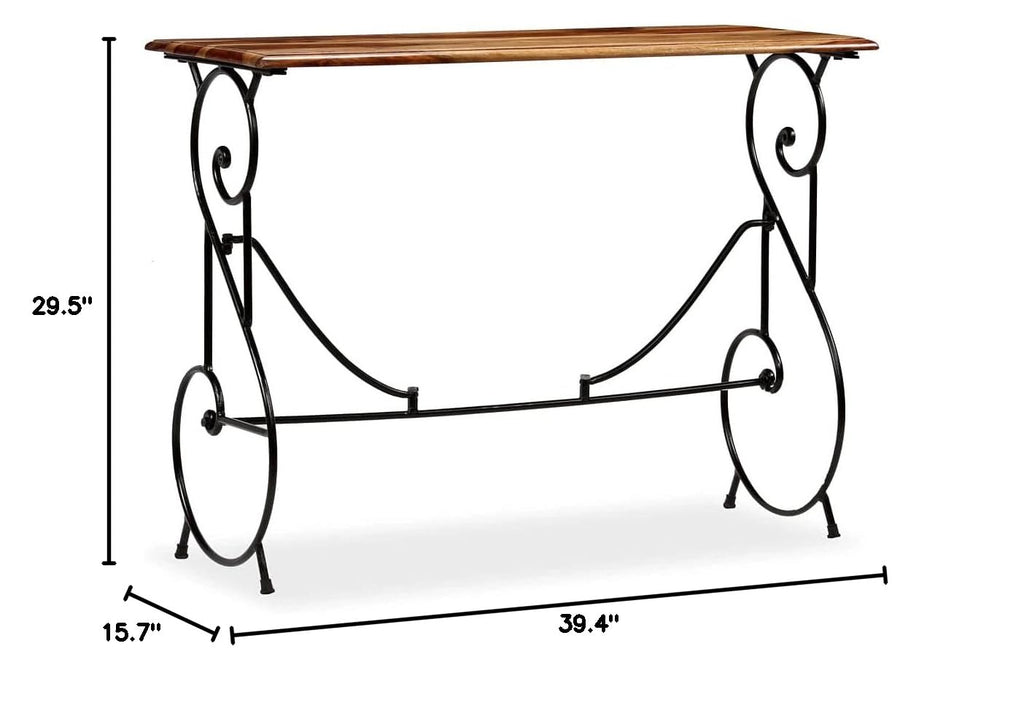 Solid Sheesham Wood Table 39.4"x15.7"x29.5" D15991