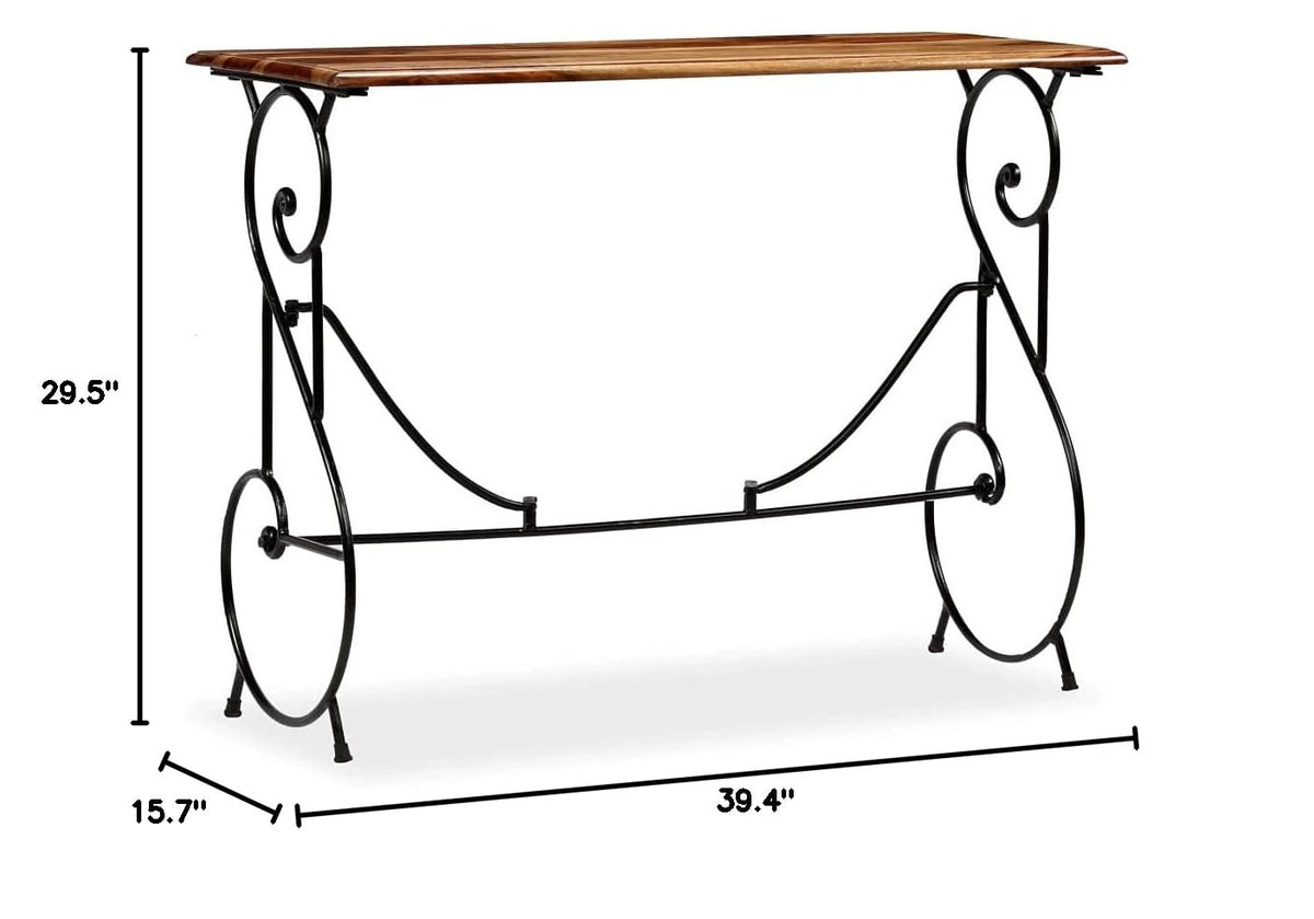 Solid Sheesham Wood Table 39.4"x15.7"x29.5" D15991