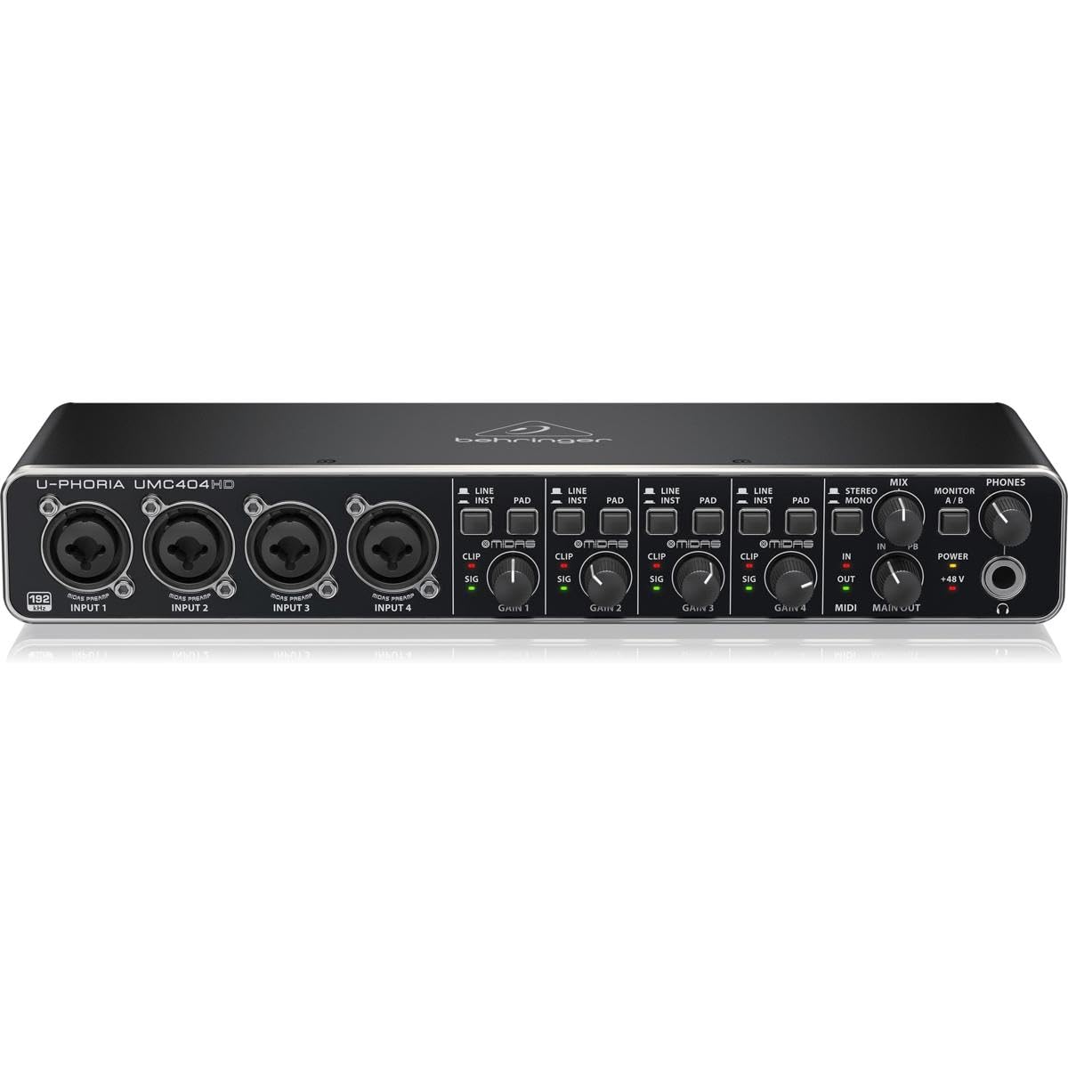USB Audio/MIDI Interface with Mic Preamplifiers and 2x 25' XLR Cables O282