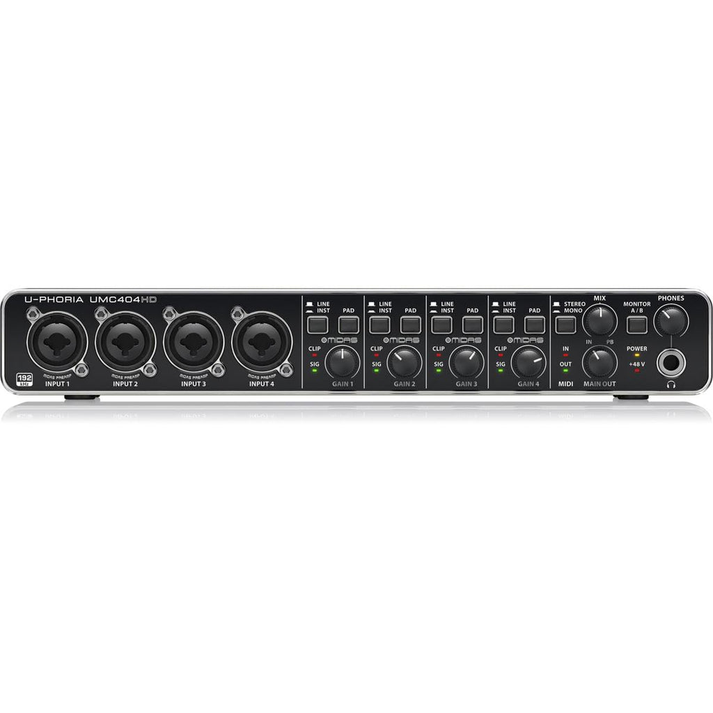 USB Audio/MIDI Interface with Mic Preamplifiers and 2x 25' XLR Cables O282