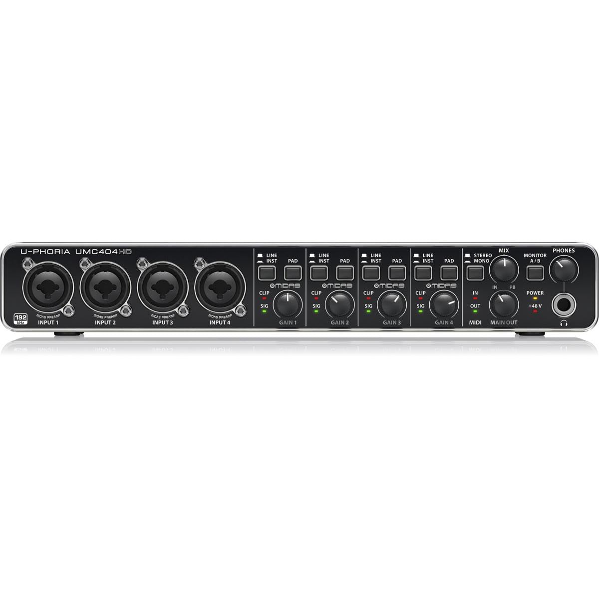 USB Audio/MIDI Interface with Mic Preamplifiers and 2x 25' XLR Cables O282