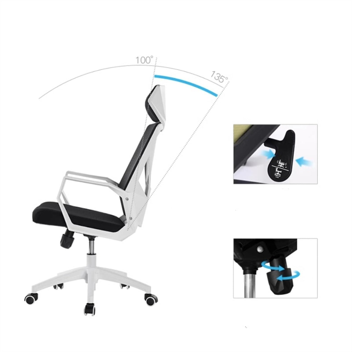 Orange Ergonomic Mesh High Back Office Chair N6154