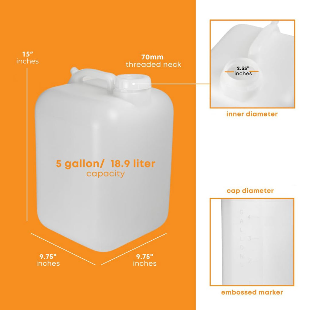 5 Gallon White Water Container I3507