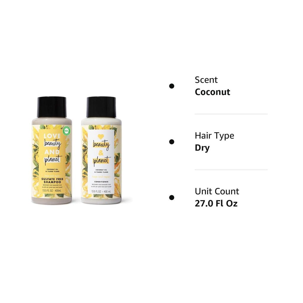 Coconut Oil & Ylang Shampoo and Conditioner 2 Count 13.5 oz P1515
