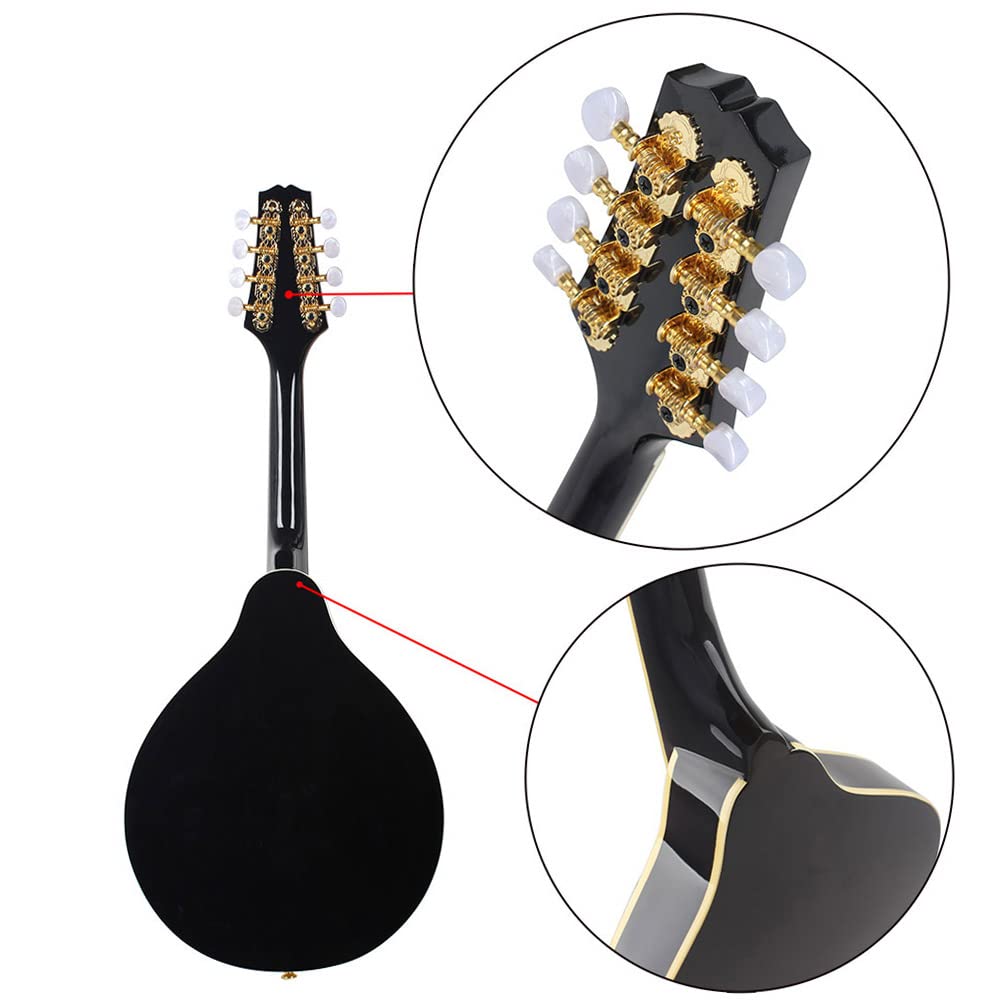 8 Strings Electric Mandolin with Cable and Cleaning Cloth Z744