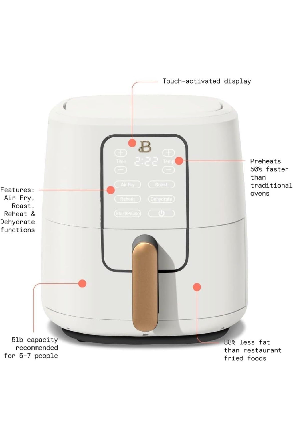6 Quart Touchscreen Air Fryer P527
