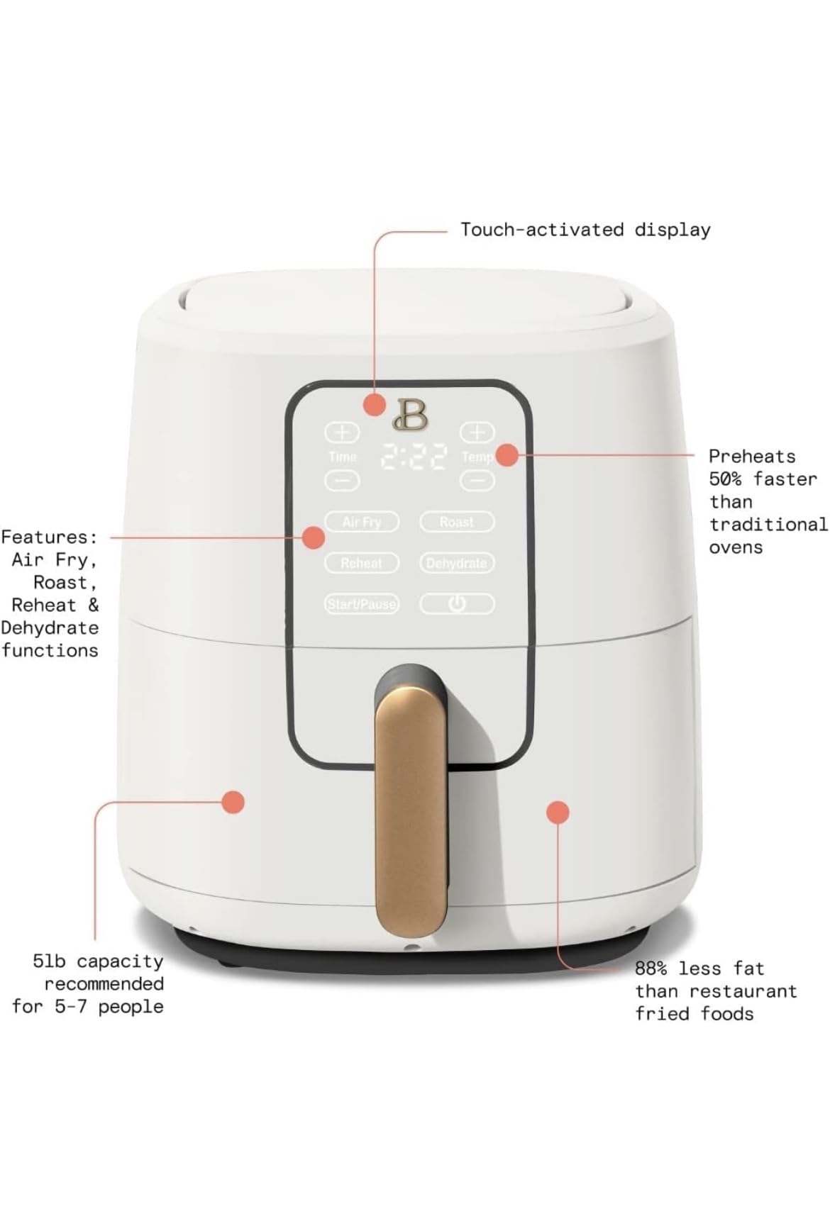 6 Quart Touchscreen Air Fryer P527