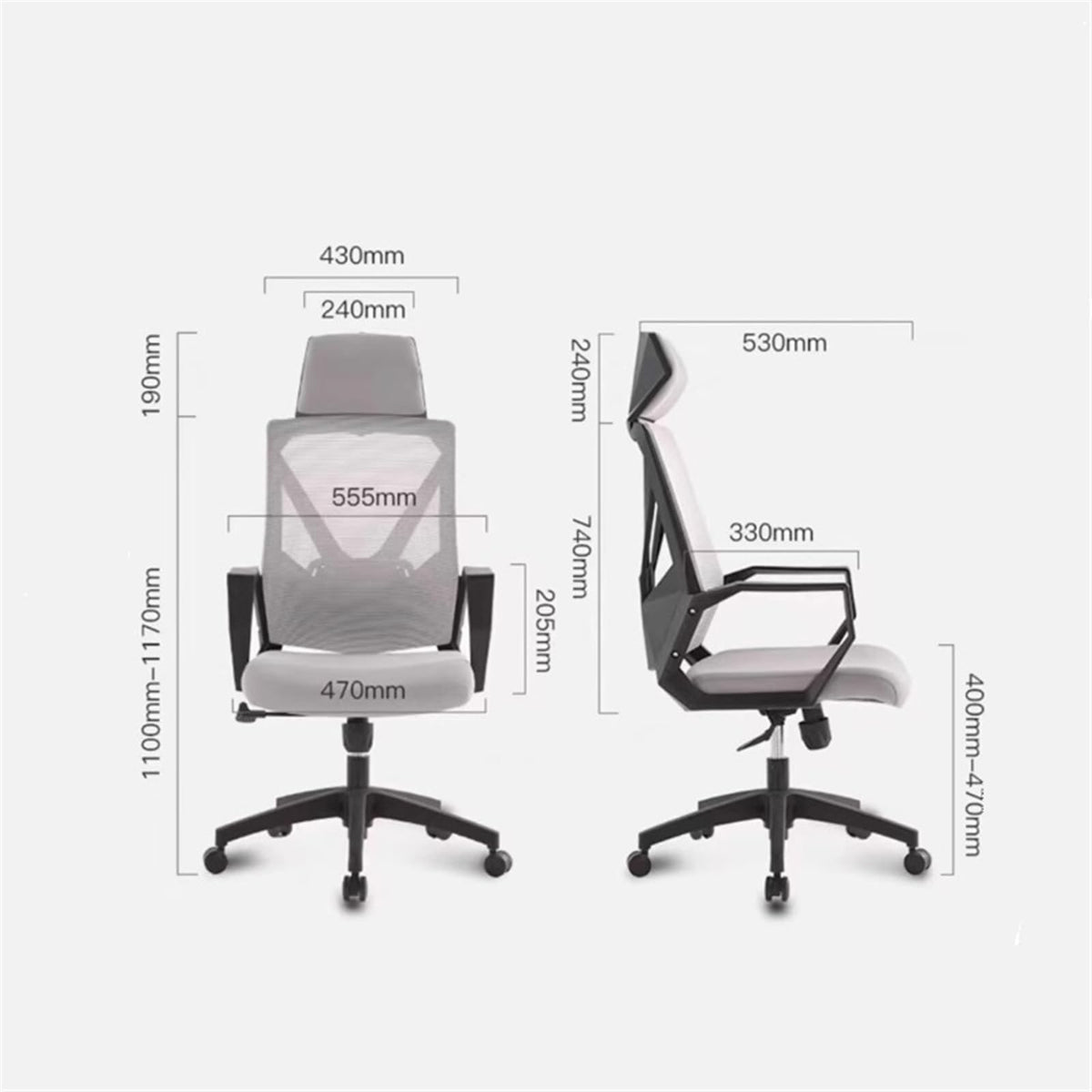 Orange Ergonomic Mesh High Back Office Chair N6154