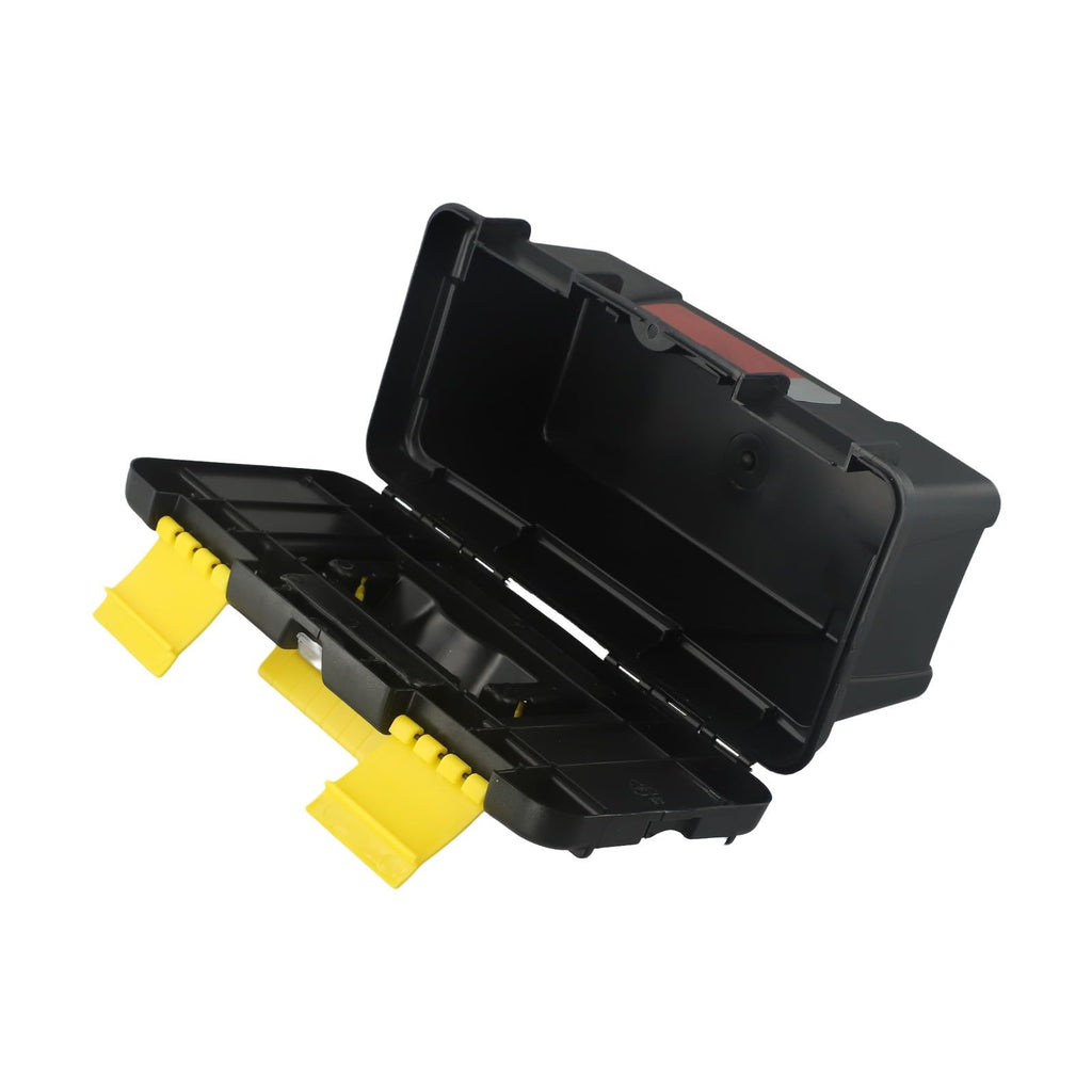 10-Inch Plastic Toolbox with Metal Hinges and 4 Latches F9442