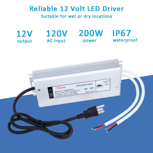 12V 200W Waterproof AC to DC Power Supply Z150853