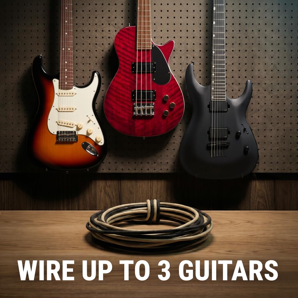 Cloth Wire for Electric Guitar, 22awg Pre-tinned Stranded Copper Wire F4435