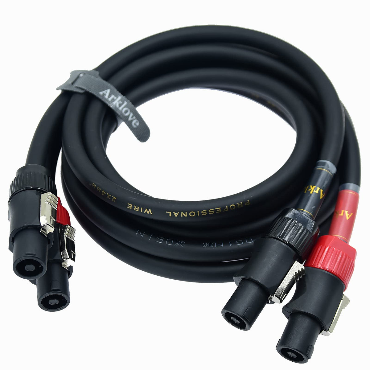 Heavy Duty 2Pack Speakon to Speakon Male Speaker Wire Cable 12awg 15ft J25597