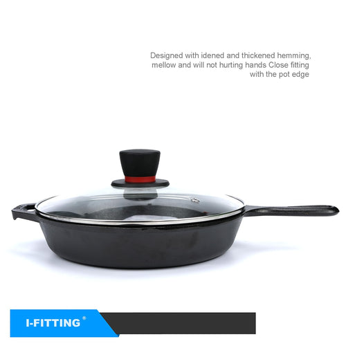 12 Inch Tempered Glass Lid with Steam Vent J32061