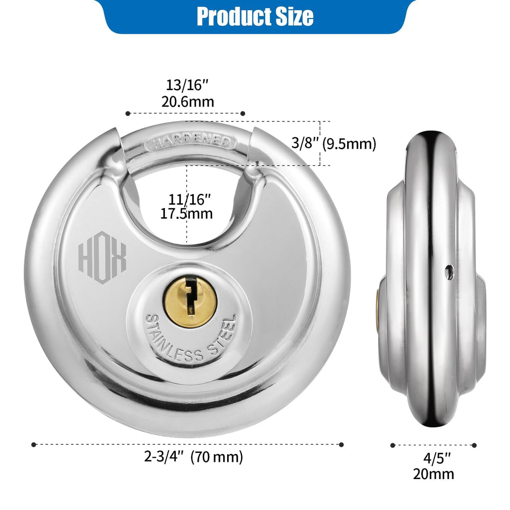 Keyed-Alike Disc Padlock 4-Pack N9663