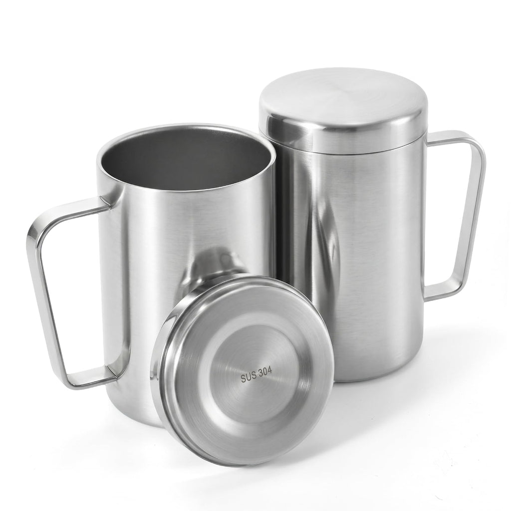 17oz Double Wall Stainless Steel Insulated Camping Mug with Lid X1008