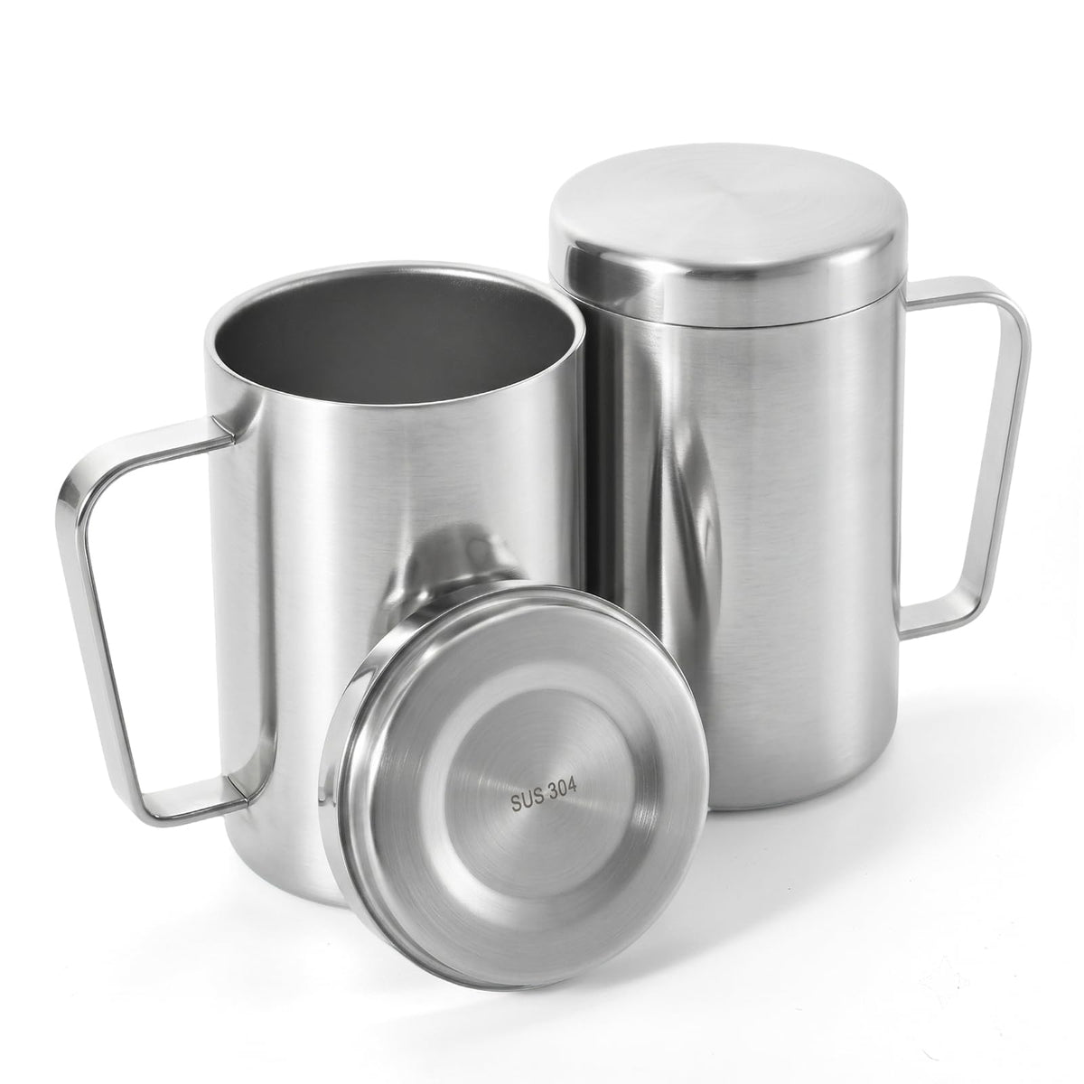 17oz Double Wall Stainless Steel Insulated Camping Mug with Lid X1008