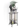 Heavy Duty Metal Garden Tool Organizer with Wheels D214