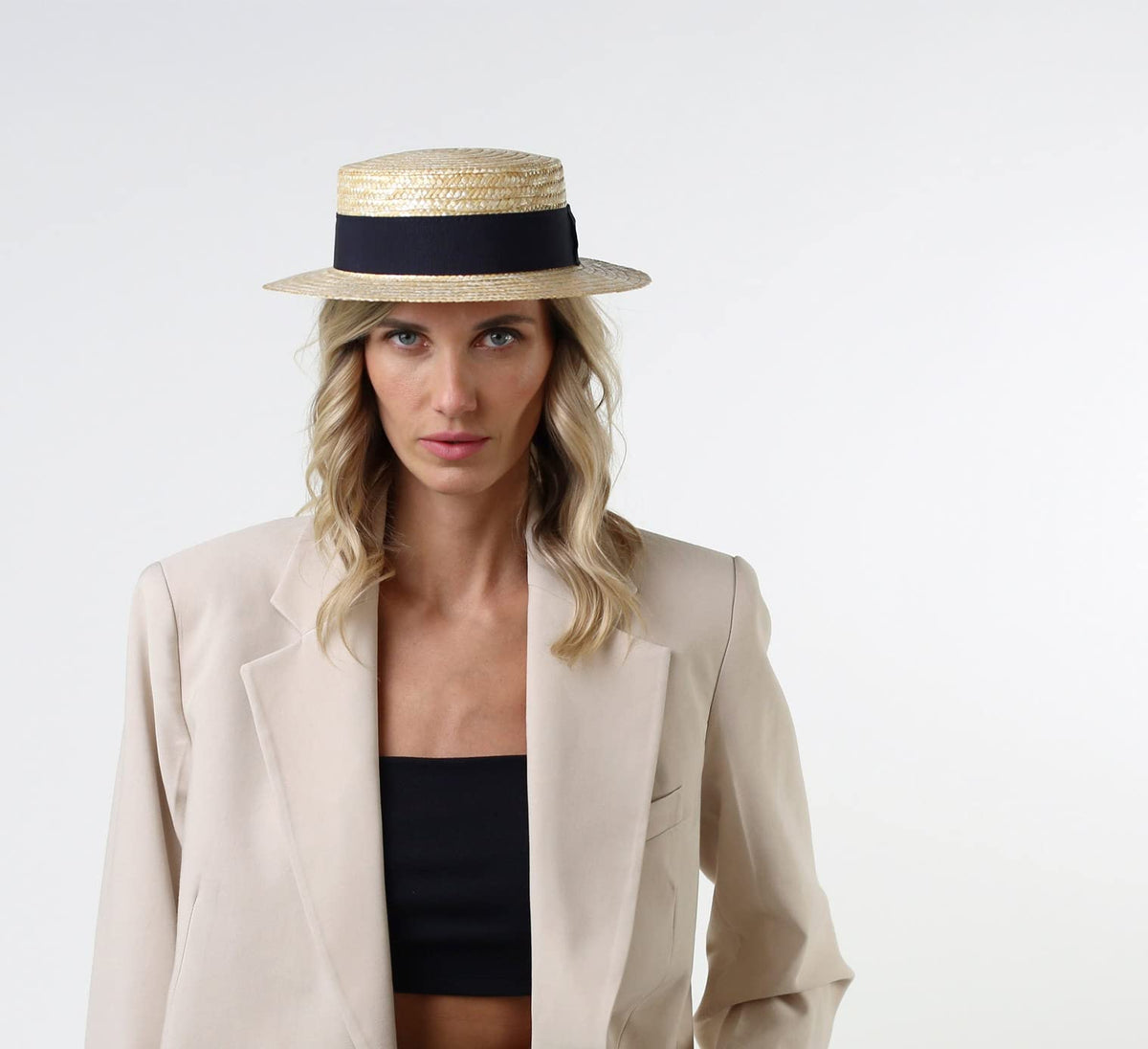 Straw Boater Hat B256201