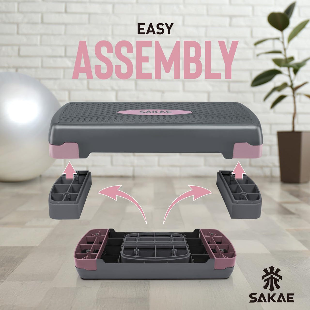 Adjustable Aerobic Step Platform Set with Dumbbells & Measuring Tape Z40001