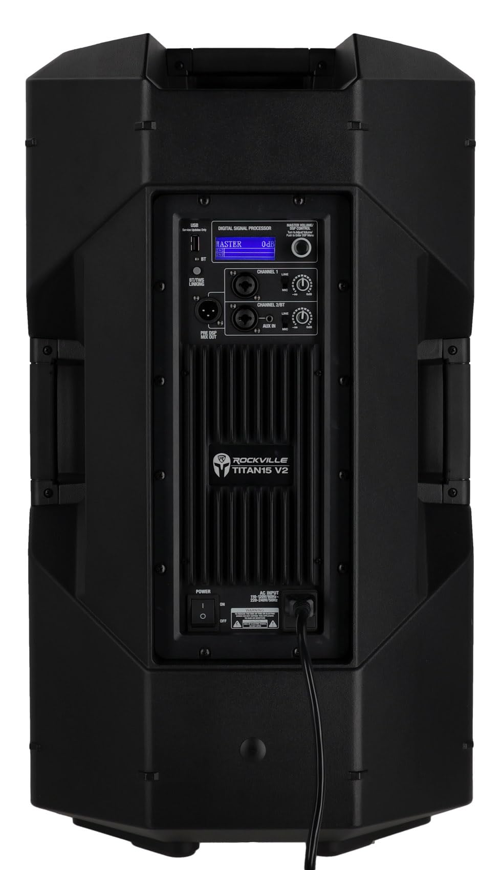 Black 15" 2000w Powered DJ PA Speaker V45033