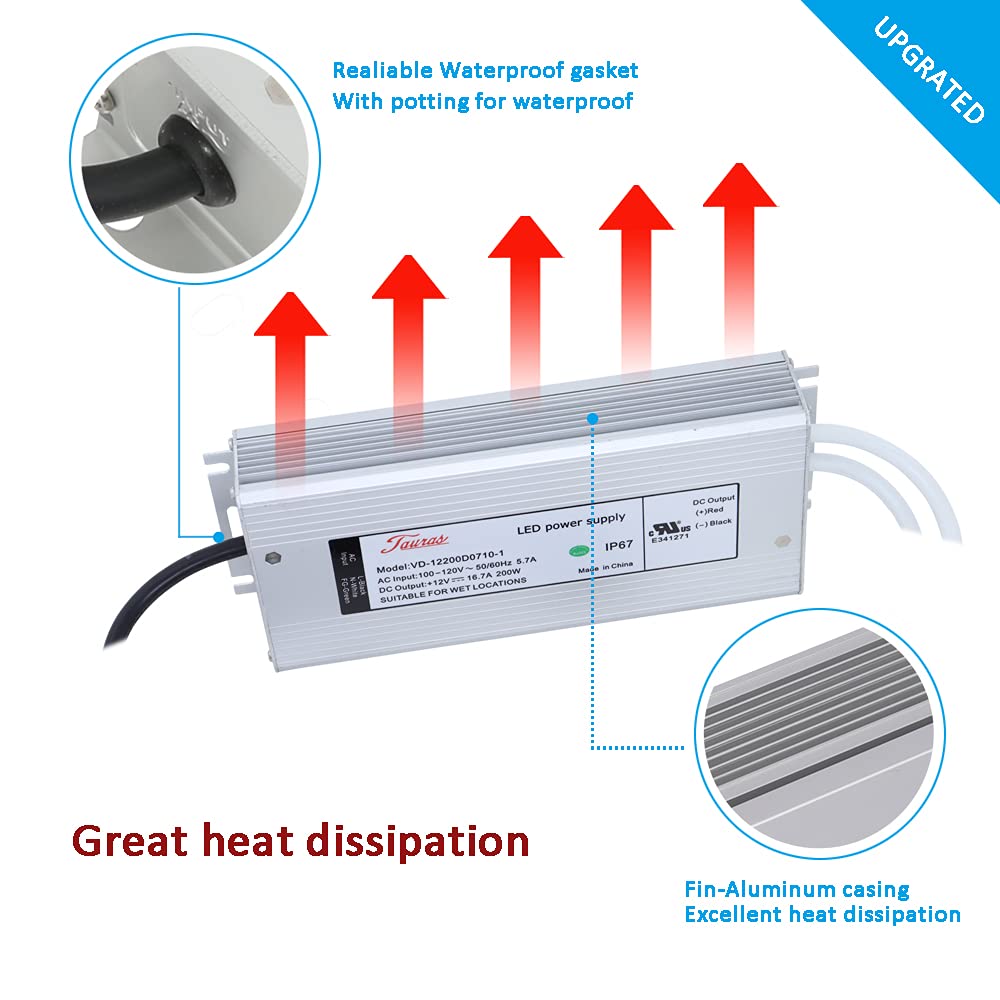 12V 200W Waterproof AC to DC Power Supply Z150853