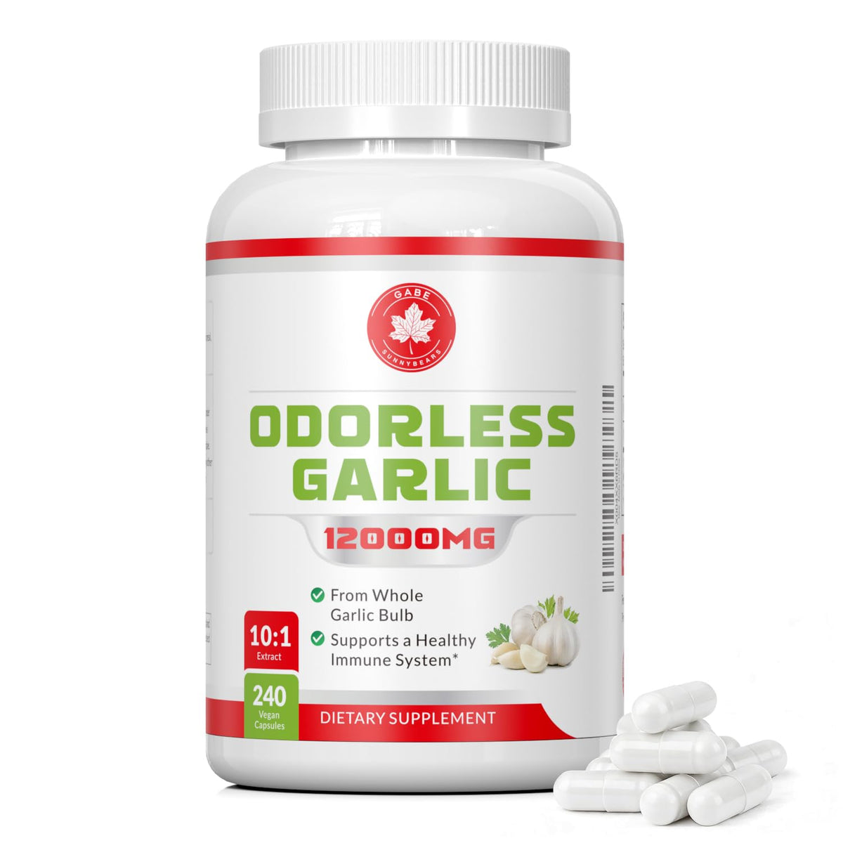 Odorless Aged Garlic Extract 12,000 mg 240 Veg Caps Q98036
