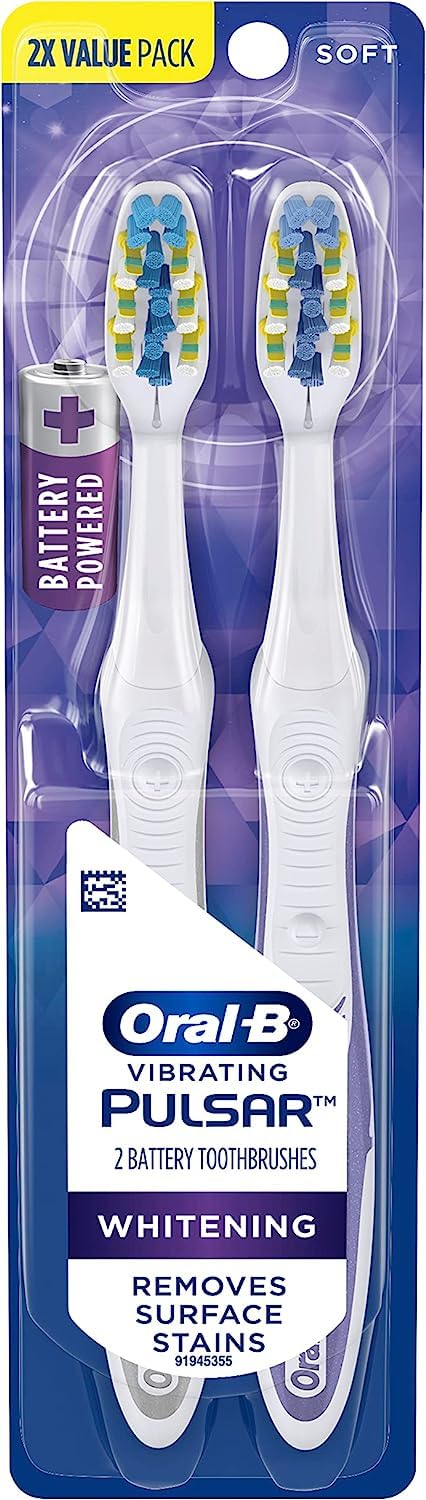 Battery Electric Toothbrushes 2 Count Soft O75643