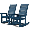 Oversized Outdoor Rocking Chairs Set of 2 Blue Q57279