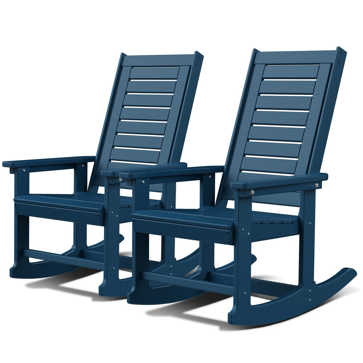 Oversized Outdoor Rocking Chairs Set of 2 Blue Q57279
