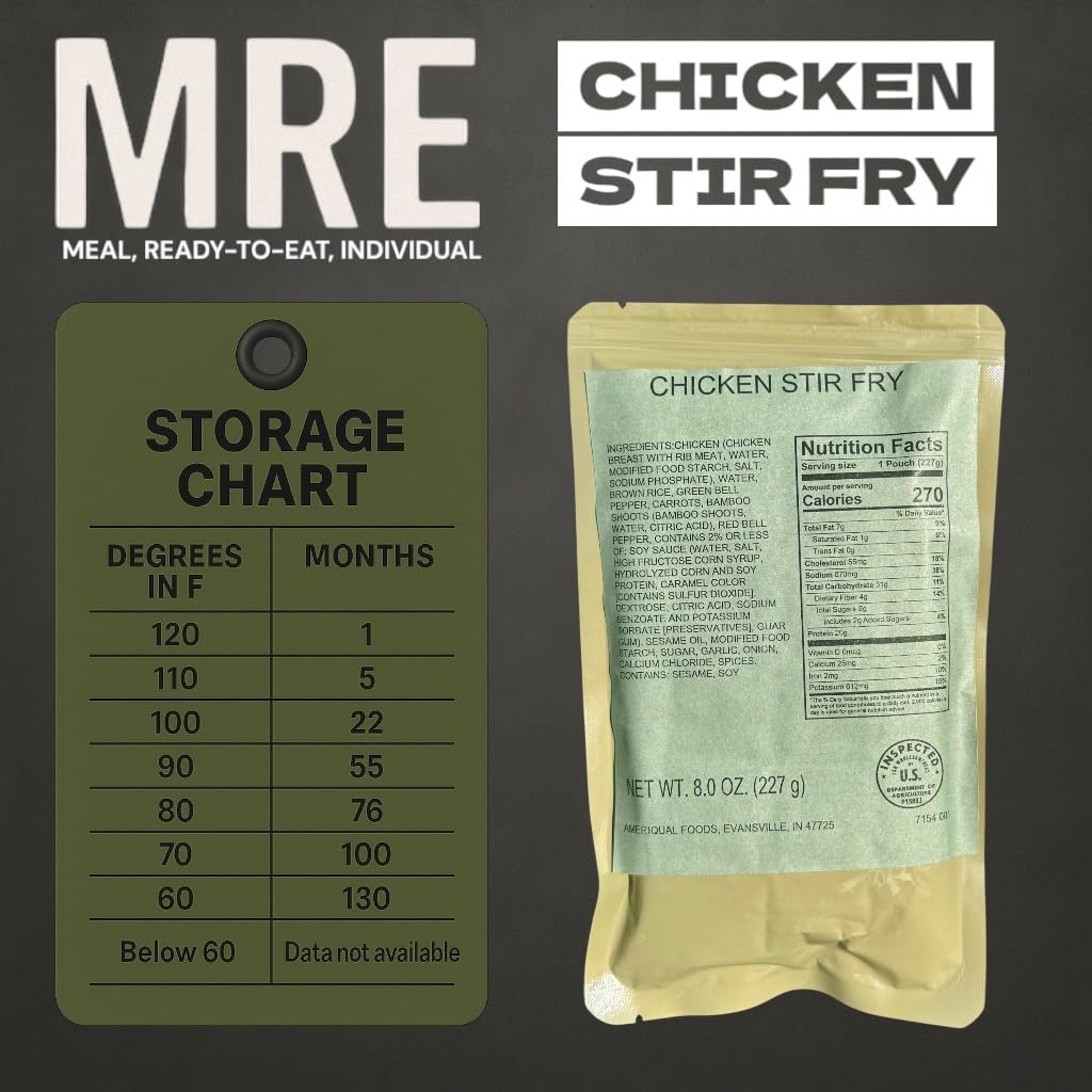 12 Pack Chicken Stir Fry Meal-Ready-to-Eat Entree M837