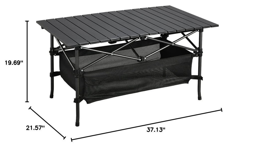 Lightweight Aluminum Folding Camping Table with Carrying Bag Q175