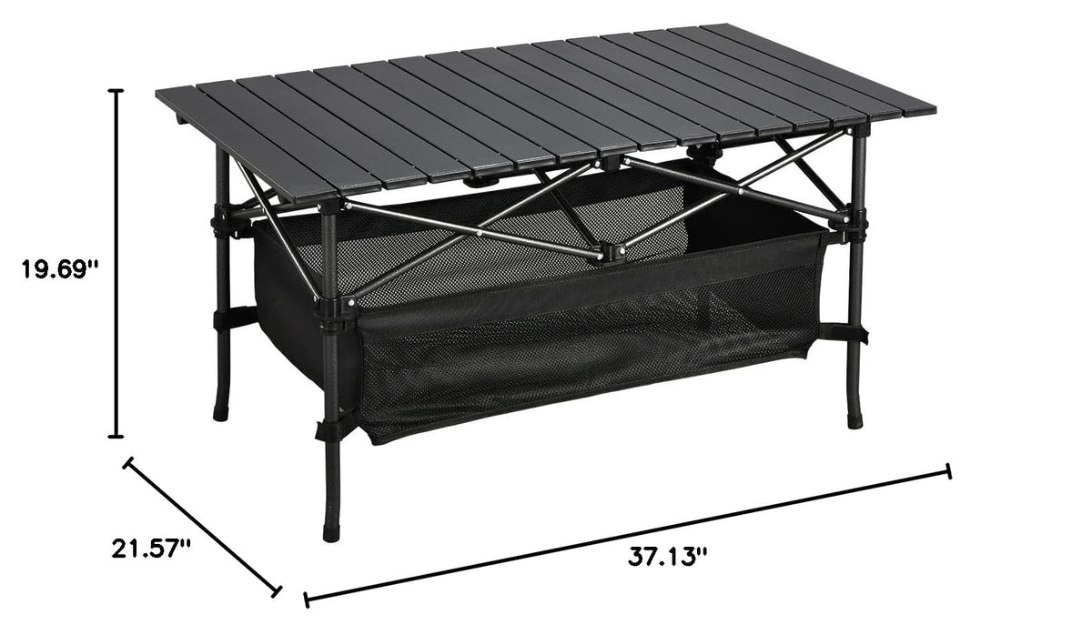 Lightweight Aluminum Folding Camping Table with Carrying Bag Q175