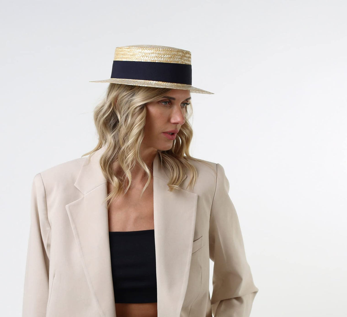 Straw Boater Hat B256201