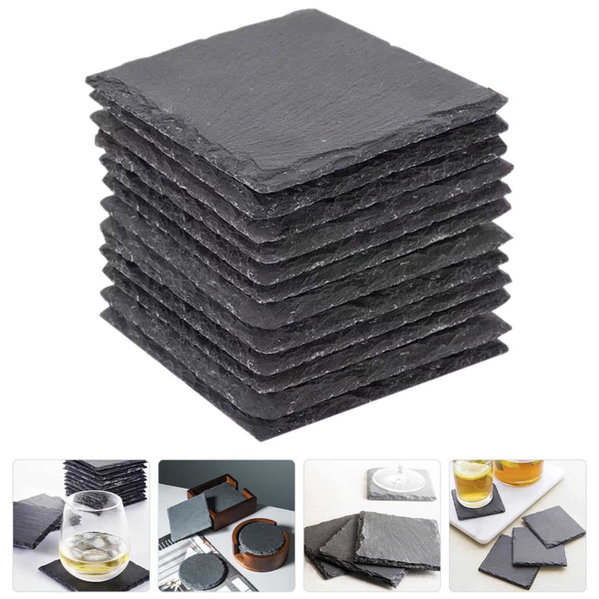 12pcs Natural Stone Cup Coasters M903
