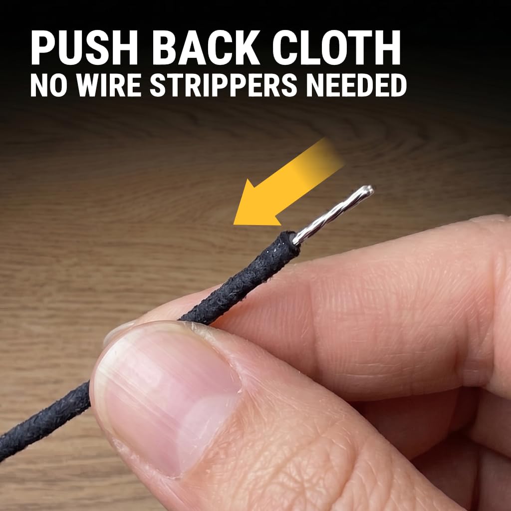 Cloth Wire for Electric Guitar, 22awg Pre-tinned Stranded Copper Wire F4435