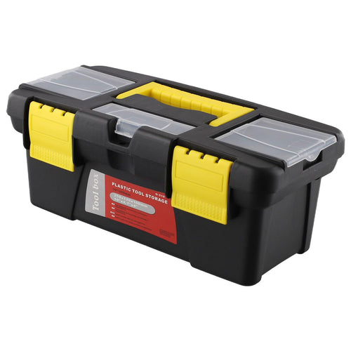 10-Inch Plastic Toolbox with Metal Hinges and 4 Latches F9442