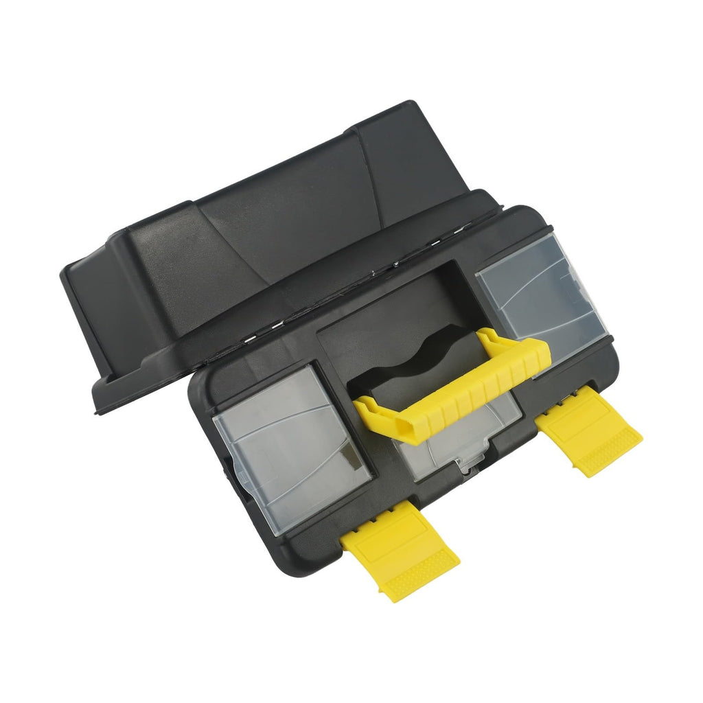 10-Inch Plastic Toolbox with Metal Hinges and 4 Latches F9442