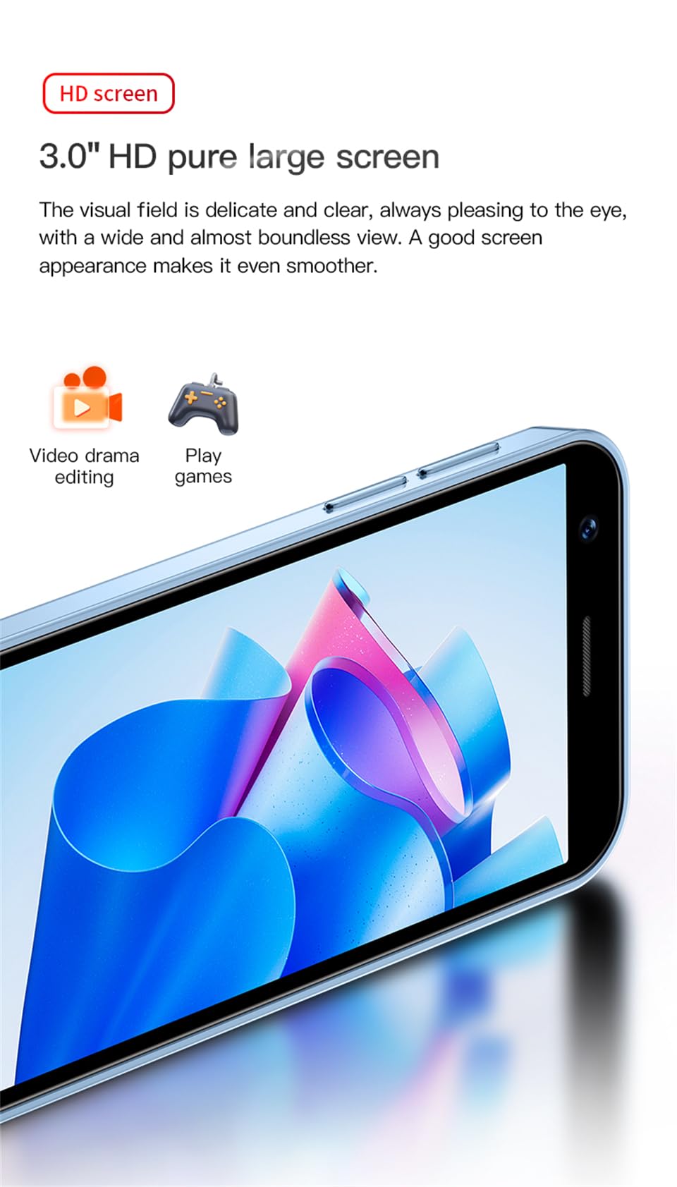 3.0 inch Mini Smartphone 4G LTE Android 10 Quad Core 2000mAh Type-C Dual SIM Purple 3GB RAM 64GB ROM A83814