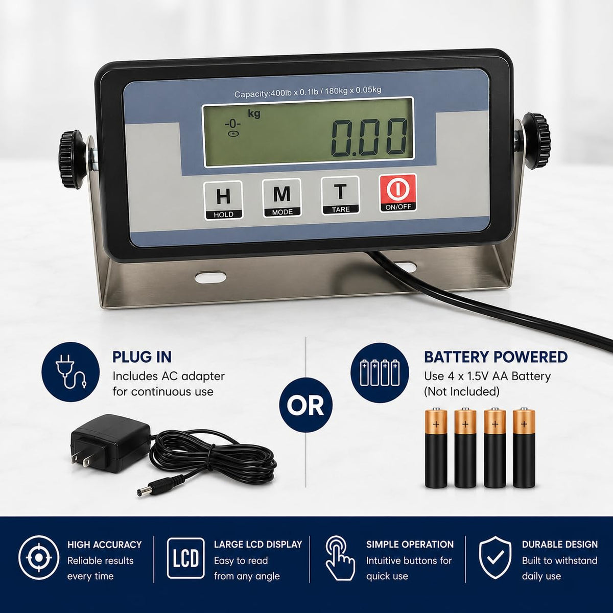 Heavy Duty 660 Pounds Veterinary Dog Scale with Stainless Steel Platform V237