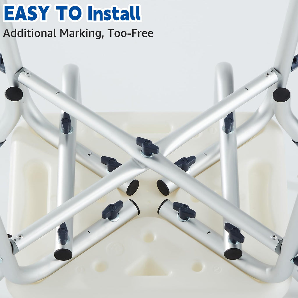 Blue Adjustable Shower Chair U2529