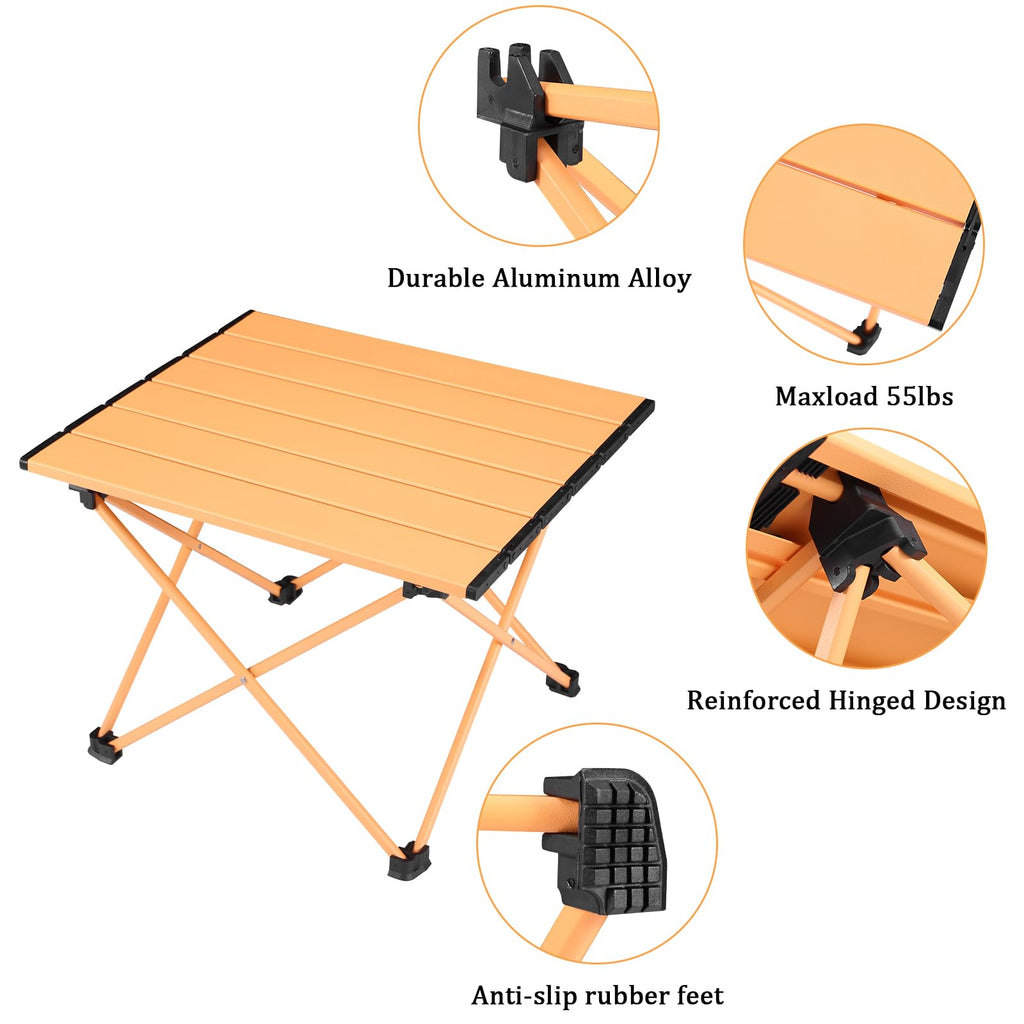 Portable Folding Camping Table Aluminum Top C3904