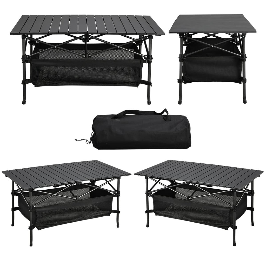 Lightweight Aluminum Folding Camping Table with Carrying Bag Q175